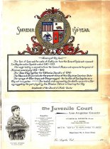 150th Year City of Los Angeles Seal.  Juvenile Court Paper